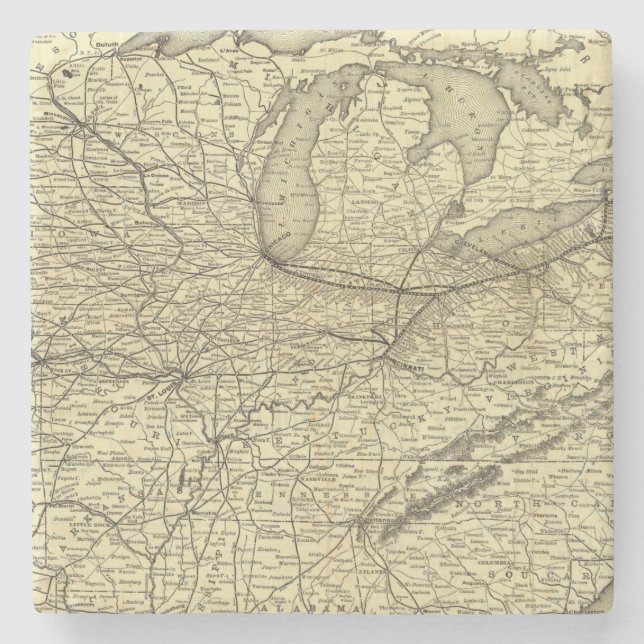 Posavasos De Piedra Ferrocarril de Nueva York, de Pennsylvania y de (Anverso)