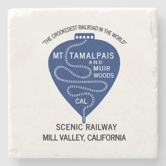 Posavasos De Piedra Ferrocarril Mt Tamalpais, la montaña rusa más crud (Anverso)