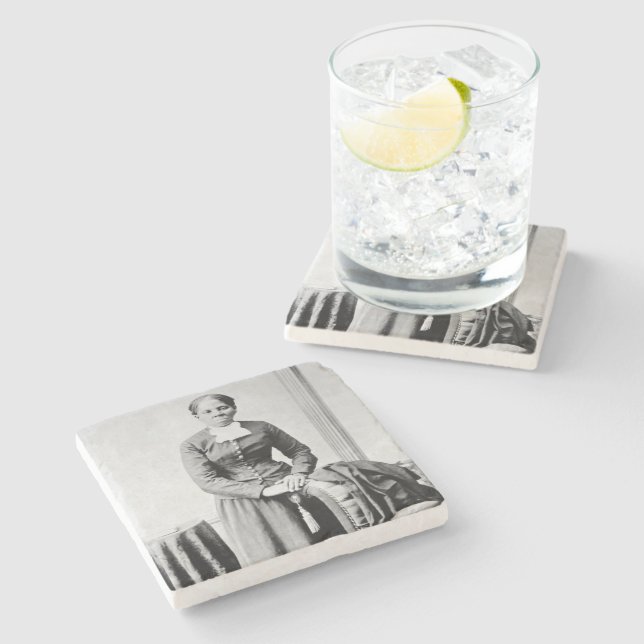 Posavasos De Piedra Ferrocarril Subterráneo Harriet Tubman Conductor (Lateral)