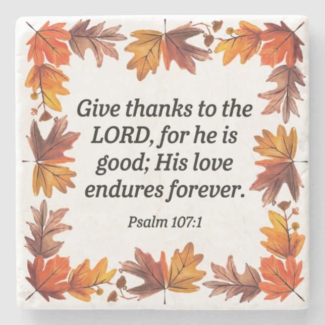 Posavasos De Piedra Festín de Acción de Gracias (Anverso)