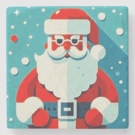 Posavasos De Piedra Festividad Santa Claus Stone Coaster