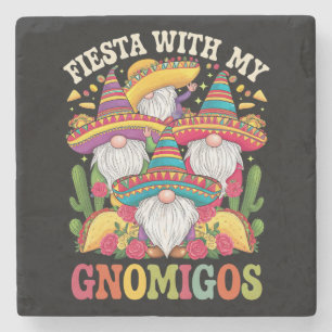 Posavasos De Piedra Fiesta Con Mis Gnomigos Gnome Cinco De Mayo
