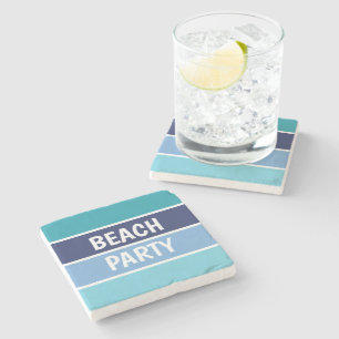 Posavasos De Piedra Fiesta de Blue Beach