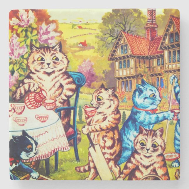 Posavasos De Piedra Fiesta de Cat Garden (Anverso)