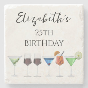 Posavasos De Piedra Fiesta de cócteles acuáticos