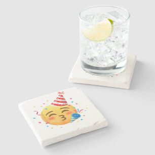 Posavasos De Piedra Fiesta de Emoticonos Divertidos
