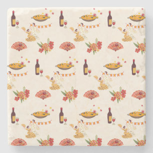 Posavasos De Piedra Fiesta de estilo español