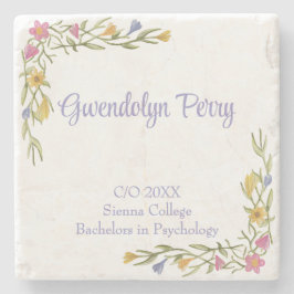 Posavasos De Piedra Fiesta de graduación universitaria floral boho