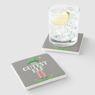 Posavasos De Piedra Fiesta de Navidades del grupo familiar Cutest Elf