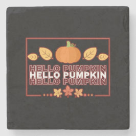 Posavasos De Piedra Fiesta de Otoño Hola Calabaza