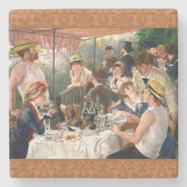 Posavasos De Piedra Fiesta de Renoir French Luncheon Boating (Anverso)