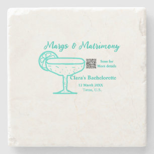 Posavasos De Piedra Fiesta de soltera Turquoise Margs & Matrimony 
