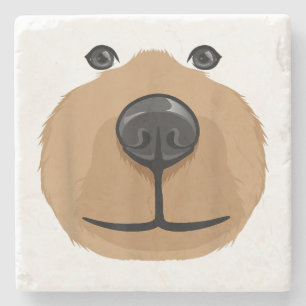 Posavasos De Piedra Fiesta de vestuario de la cabeza de la cara del os