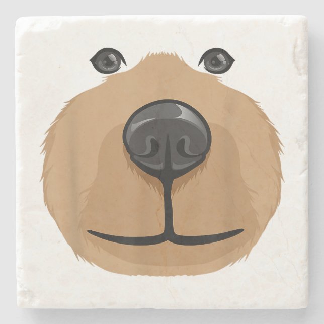 Posavasos De Piedra Fiesta de vestuario de la cabeza de la cara del os (Anverso)