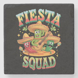 Posavasos De Piedra Fiesta Squad gracioso Cinco De Mayo Fiesta Mexican