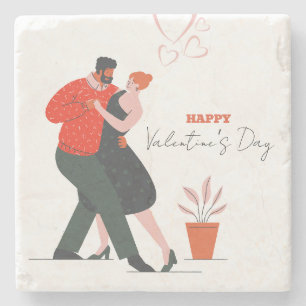Posavasos De Piedra Figura de baile Día de San Valentín