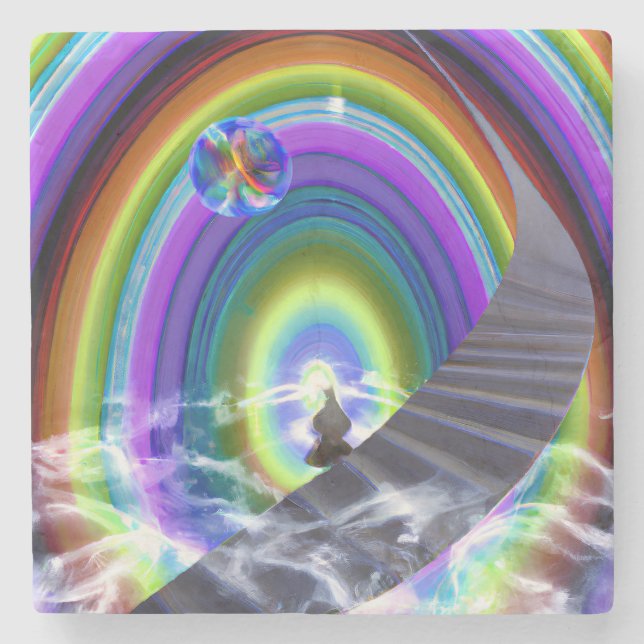 Posavasos De Piedra Figura de misterio en el Stargate interdimensional (Anverso)