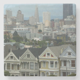 Posavasos De Piedra Fila de Tarjetas Postales de San Francisco Fotogra
