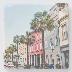 Posavasos De Piedra Fila del arco iris, Charleston,
