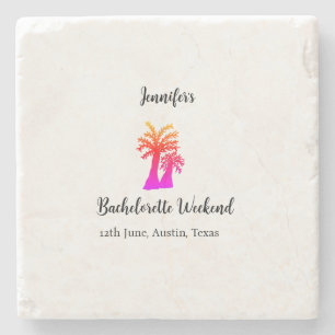 Posavasos De Piedra Fin de semana de soltera club del árbol de coco ag