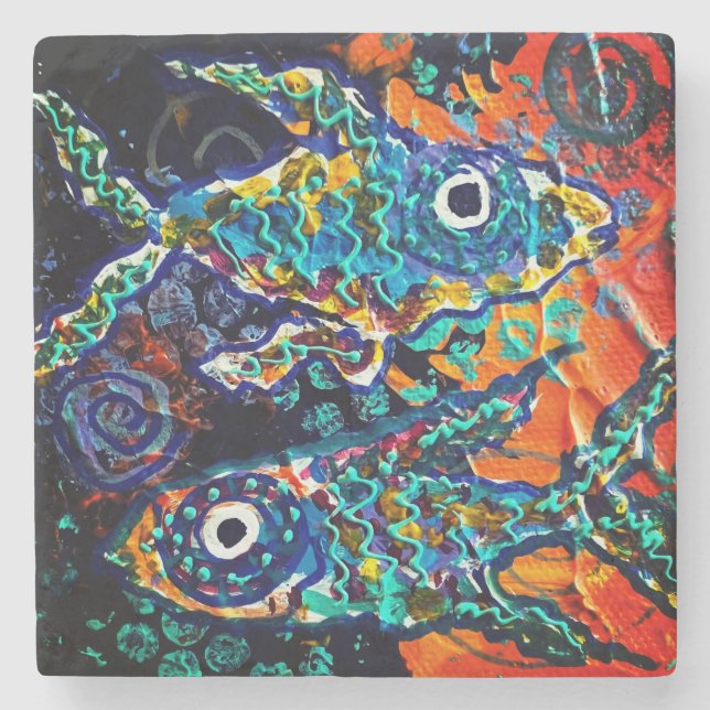 Posavasos De Piedra Fish Stone Coaster (Anverso)