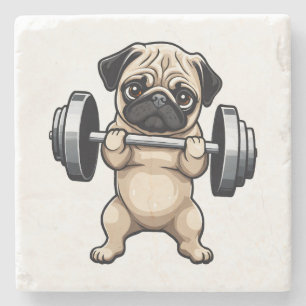 Posavasos De Piedra Fitness Pug