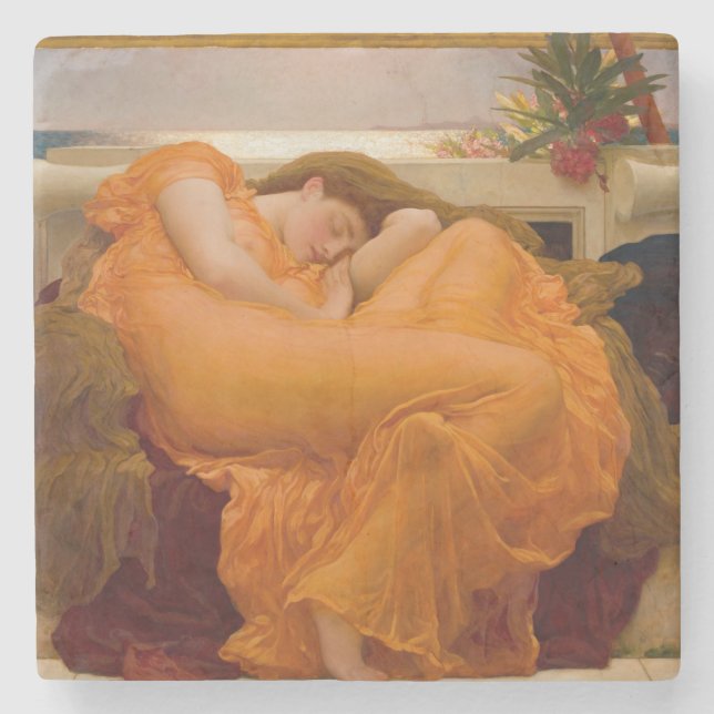 Posavasos De Piedra Flaming June (por Frederic Leighton) (Anverso)