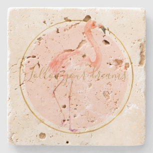 Posavasos De Piedra Flamingo rosa