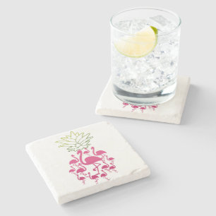 Posavasos De Piedra Flamingo Stone Coaster Cojín de Piedra para Amant