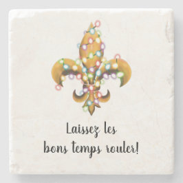 Posavasos De Piedra Fleur de Lis con luces Navidades