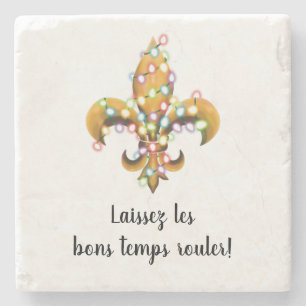 Posavasos De Piedra Fleur de Lis con luces Navidades
