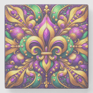 Posavasos De Piedra fleur de lis mardi gras