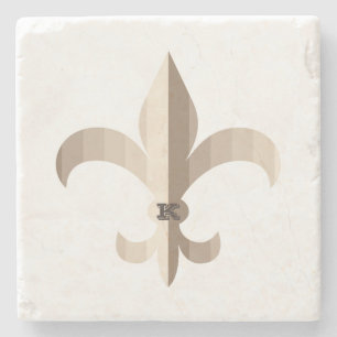 Posavasos De Piedra Fleur de lis rayada