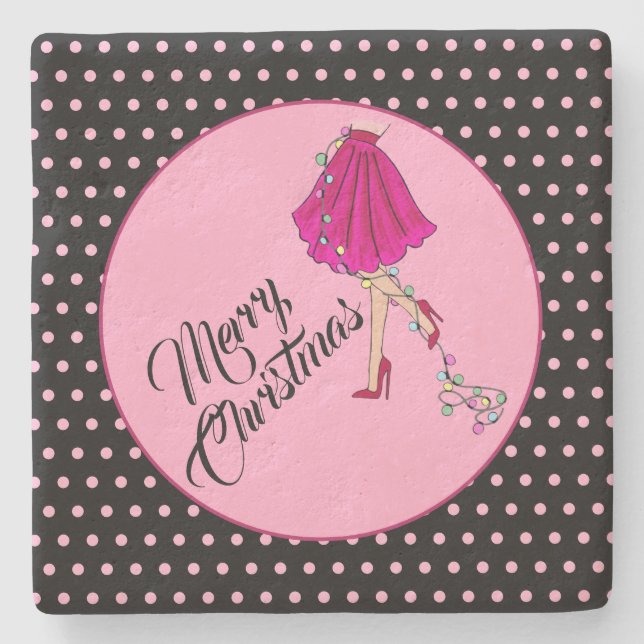 Posavasos De Piedra Flirty Navidades Stone Coaster (Anverso)