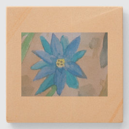 Posavasos De Piedra Flor azul