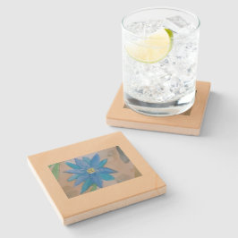 Posavasos De Piedra Flor azul