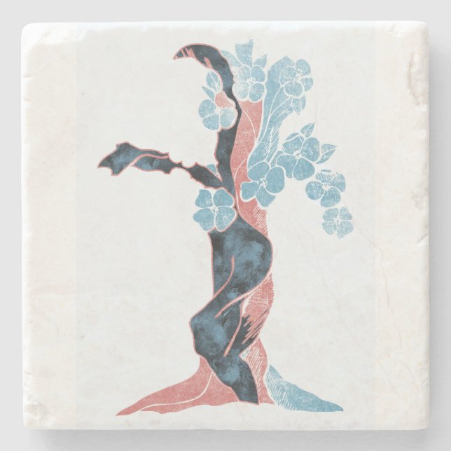Posavasos De Piedra Flor de árbol (Anverso)