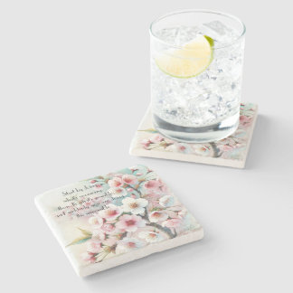 Posavasos De Piedra Flor de Cerezo & Cita