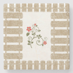 Posavasos De Piedra Flor de escayola de piedra de mármol