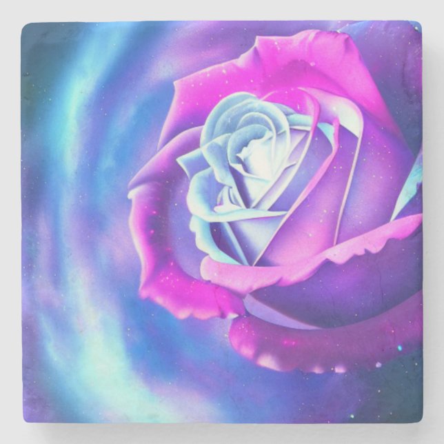 Posavasos De Piedra Flor de la montaña rusa de mármol de la vida (Anverso)