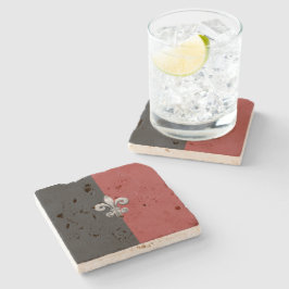 Posavasos De Piedra Flor de Lis