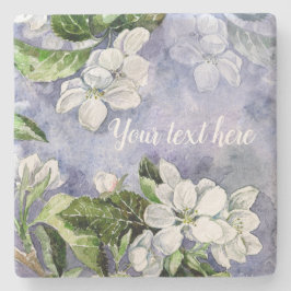 Posavasos de Piedra Flor de Manzano