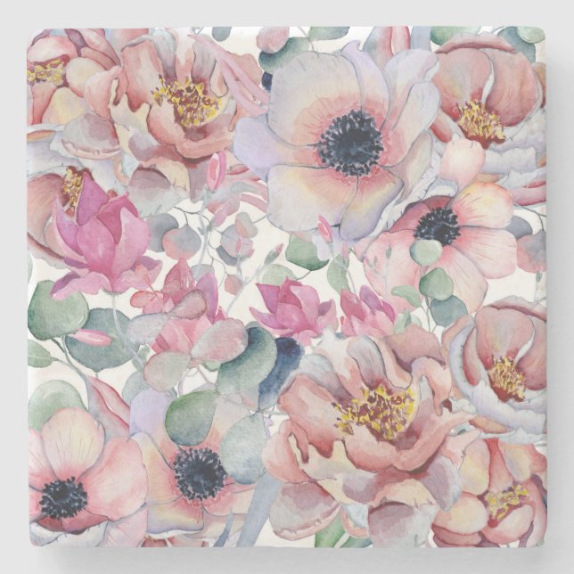 Posavasos De Piedra Flor de mariposa (Anverso)