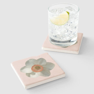 Posavasos De Piedra Flor de primavera rosada de Daffodil