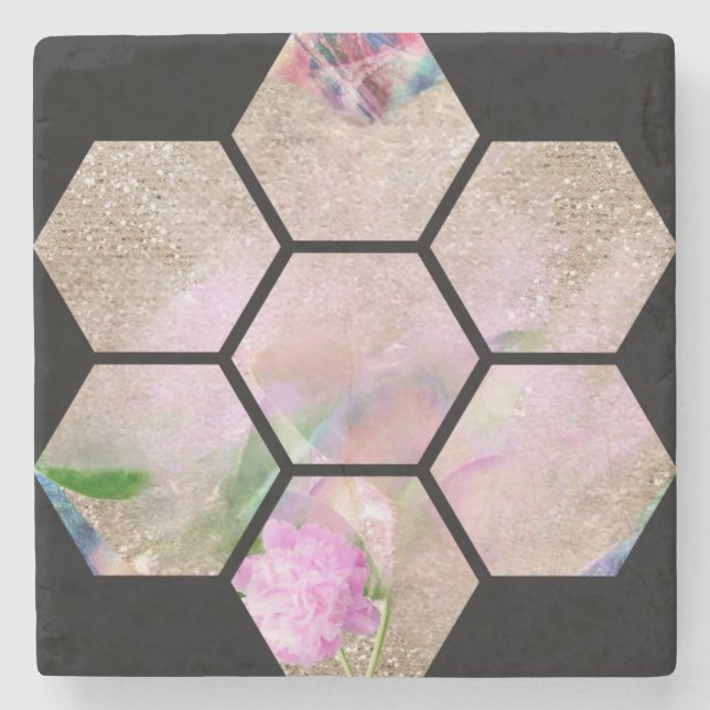 Posavasos De Piedra Flor Lotus encantadora (Anverso)