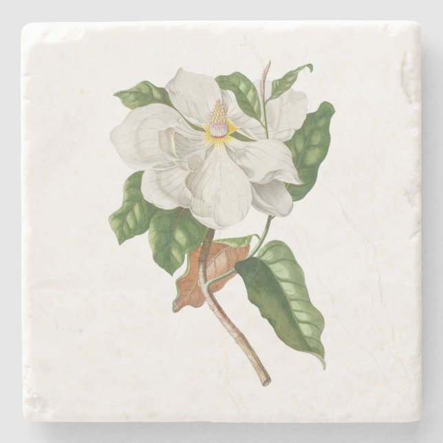 Posavasos De Piedra Flor: Magnolia A004 - (Anverso)
