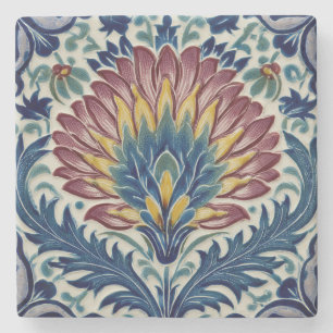 Posavasos De Piedra Flor oriental William De Morgan
