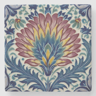 Posavasos De Piedra Flor oriental William De Morgan