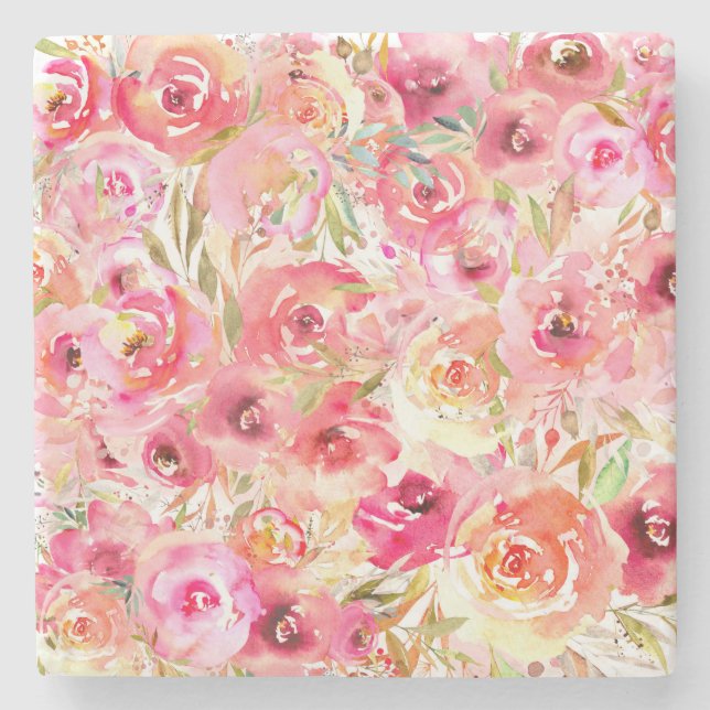 Posavasos De Piedra Flor orquídea (Anverso)