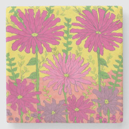 Posavasos De Piedra Flora de primavera-sol